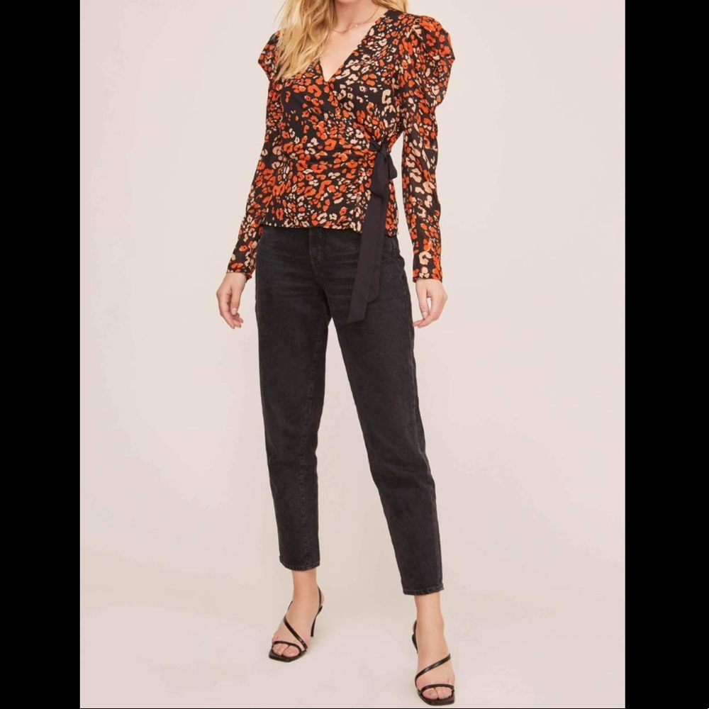 ASTR The Label Lissa Leopard Print Top